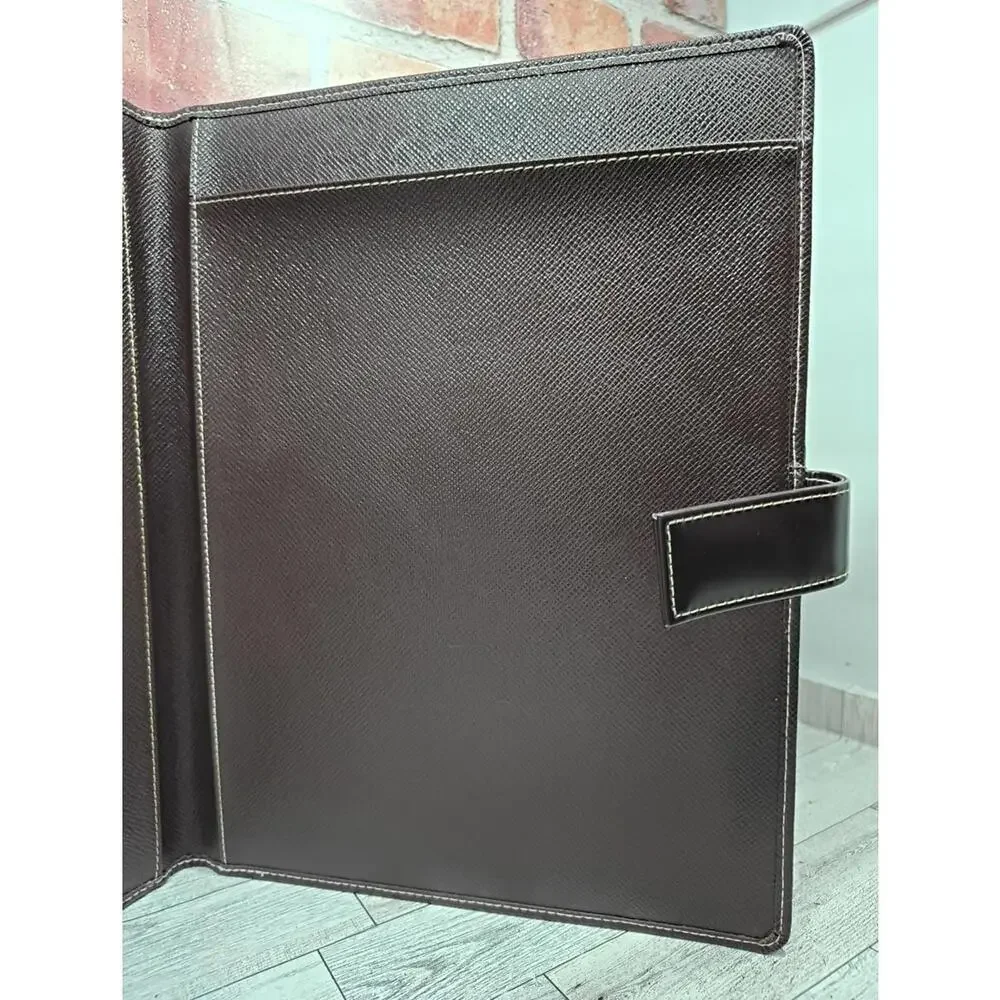 Franklin Covey Brown Note Pad Folio Monarch Notebook Cover Binder 12.5” x 9.75”